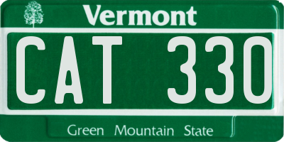 VT license plate CAT330