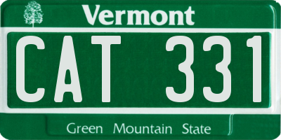 VT license plate CAT331