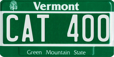 VT license plate CAT400