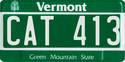 VT license plate CAT413