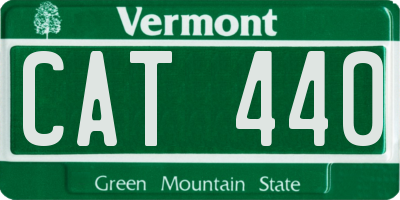 VT license plate CAT440
