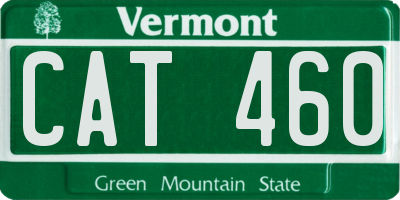 VT license plate CAT460