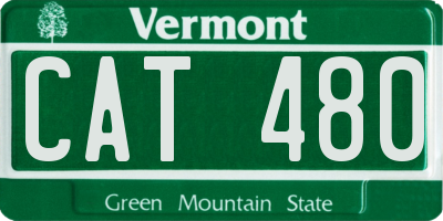 VT license plate CAT480