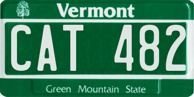 VT license plate CAT482