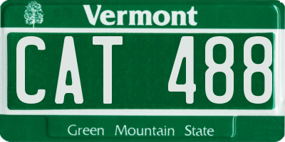 VT license plate CAT488