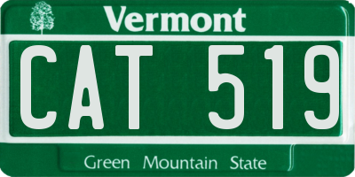 VT license plate CAT519