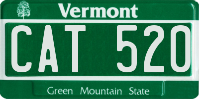VT license plate CAT520