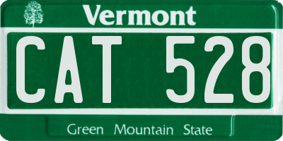 VT license plate CAT528