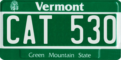 VT license plate CAT530