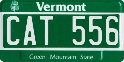 VT license plate CAT556