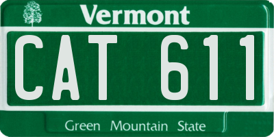 VT license plate CAT611