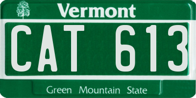 VT license plate CAT613