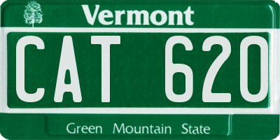 VT license plate CAT620
