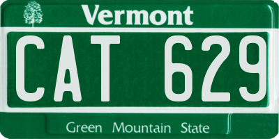 VT license plate CAT629