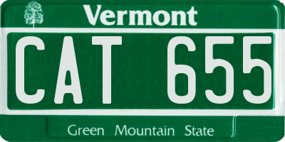 VT license plate CAT655