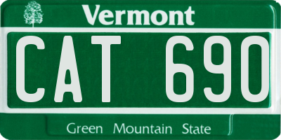 VT license plate CAT690