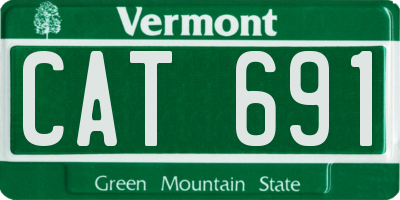VT license plate CAT691