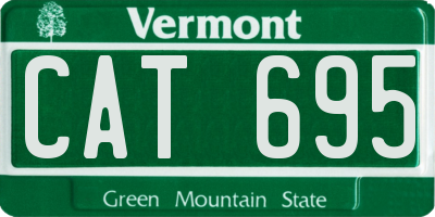 VT license plate CAT695