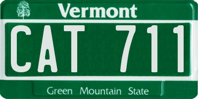 VT license plate CAT711