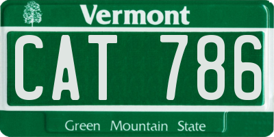 VT license plate CAT786