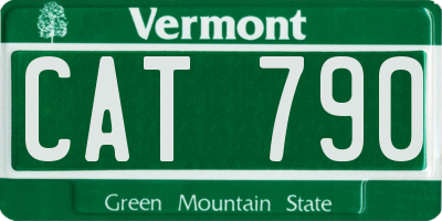 VT license plate CAT790