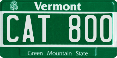 VT license plate CAT800