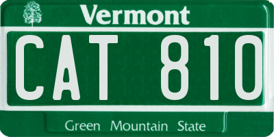 VT license plate CAT810