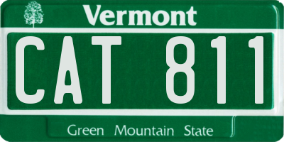 VT license plate CAT811
