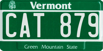 VT license plate CAT879