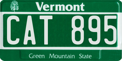 VT license plate CAT895