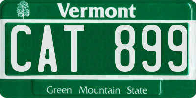 VT license plate CAT899