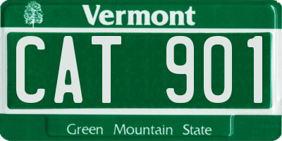 VT license plate CAT901
