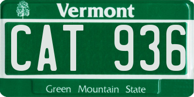 VT license plate CAT936