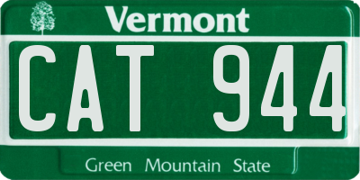 VT license plate CAT944