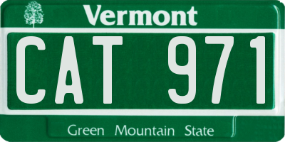 VT license plate CAT971