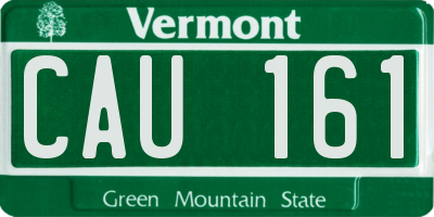 VT license plate CAU161