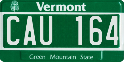 VT license plate CAU164