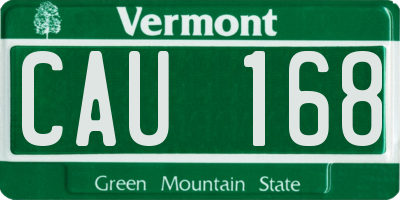 VT license plate CAU168