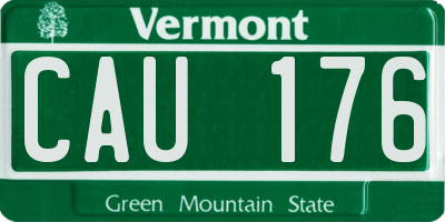 VT license plate CAU176