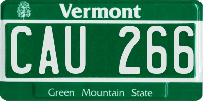 VT license plate CAU266