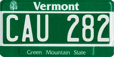 VT license plate CAU282