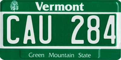 VT license plate CAU284