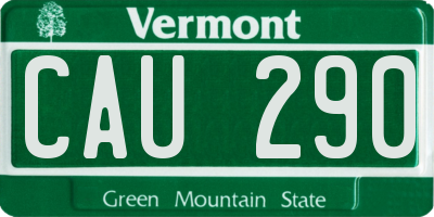 VT license plate CAU290
