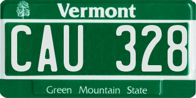 VT license plate CAU328