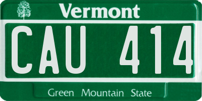 VT license plate CAU414