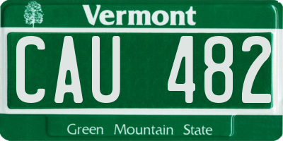 VT license plate CAU482