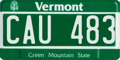 VT license plate CAU483