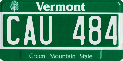 VT license plate CAU484