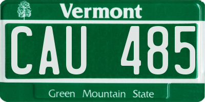 VT license plate CAU485