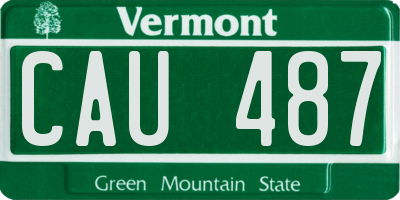 VT license plate CAU487